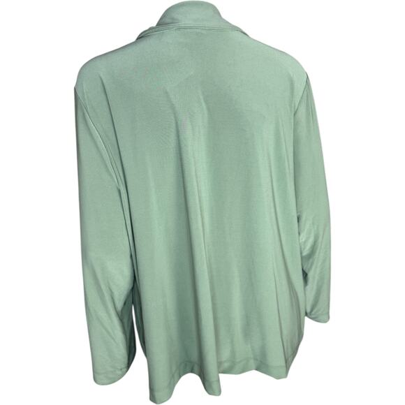 GRAVER Susan Graver LK Luxe Petite Notch Collar Jacket Tarragon X-Large Petite - Picture 8 of 13
